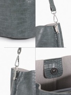 Сумка женская TEXTURA на магните, 24×14×29 см, серая - Фото 4