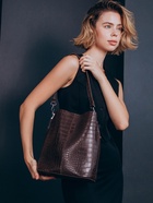 Сумка женская TEXTURA на магните, 24×14×29 см, коричневая - Фото 13