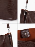 Сумка женская TEXTURA на магните, 24×14×29 см, коричневая - Фото 4