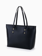 Сумка-шопер женская на молнии, размер 30.5×12×27 см, однотонная, чёрная - Фото 3