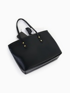 Сумка-шопер женская на молнии, размер 30.5×12×27 см, однотонная, чёрная - Фото 6