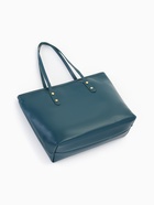 Сумка-шопер женская на молнии, размер 30.5×12×27 см, однотонная, синяя - Фото 5