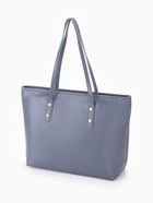 Сумка-шопер женская на молнии, размер 30.5×12×27 см, однотонная, серая - Фото 3