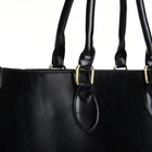 Сумка женская на молнии, цвет чёрный - фото 25456022