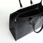 Сумка женская на молнии, цвет чёрный - фото 25456023