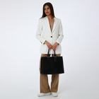 Сумка женская на молнии, цвет чёрный - фото 25456024