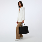 Сумка женская на молнии, цвет чёрный - фото 25456025