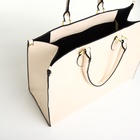 Сумка-шопер женская на молнии, размер 41.5×17×31 см, молочная - Фото 2