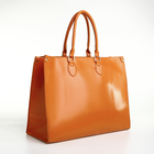 Сумка женская на молнии, цвет рыжий - фото 25456038