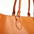 Сумка женская на молнии, цвет рыжий - фото 25456039