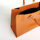 Сумка женская на молнии, цвет рыжий - фото 25456040