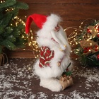 Дед Мороз под ёлку «Зимнее волшебство. Новогодняя игрушка в костюме с мешком» двигается, с подсветкой, 30×13 см, красный - Фото 2