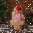 Дед Мороз под ёлку «Зимнее волшебство. Новогодняя игрушка в вязаном костюме» двигается, с подсветкой, 30 см, красный - Фото 3