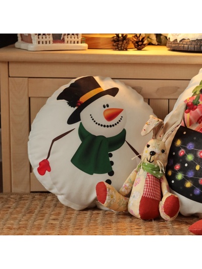 Подушка декоративная новогодняя «Этель. Снеговичок» 32×32 см