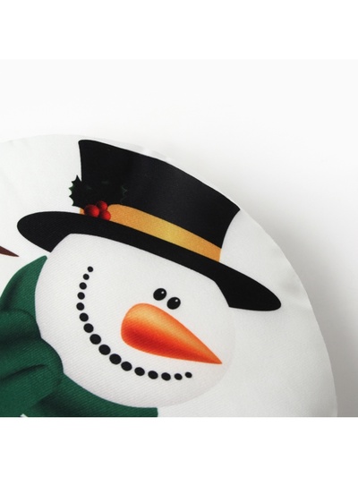 Подушка декоративная новогодняя «Этель. Снеговичок» 32×32 см