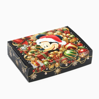 Коробка подарочная «С Новым годом», 21×15×5 см, Микки Маус