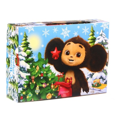 Коробка подарочная «С Новым годом», 21×15×5 см, Чебурашка