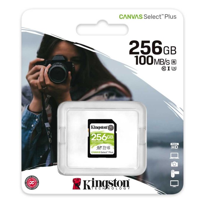 Карта памяти SDXC 256GB Kingston SDS2/256GB Canvas Select Plus w/o adapter - фото 51684970