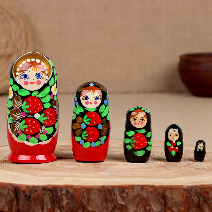 Матрёшка дерево «Наталья», 12 см, 5-кукольная - Фото 1