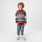 Джемпер детский новогодний вязаный KAFTAN: Holidays, зелёный, рост 110-116 см - Фото 3