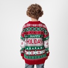 Джемпер детский новогодний вязаный KAFTAN: Holidays, зелёный, рост 122-128 см - Фото 5