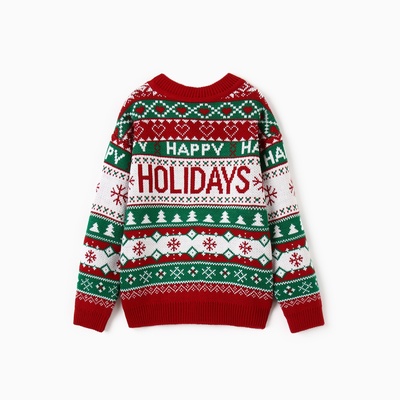 Джемпер детский новогодний вязаный KAFTAN: Holidays, зелёный, размер 34 (122-128 см)