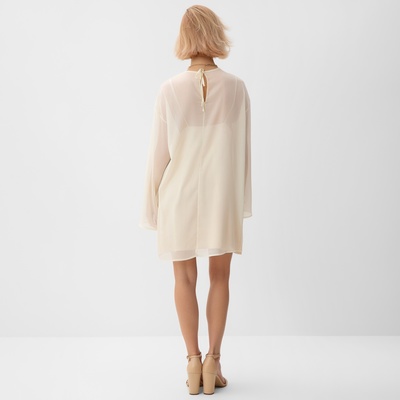 Платье женское с подкладом MINAKU: Casual Collection, белое, размер 42