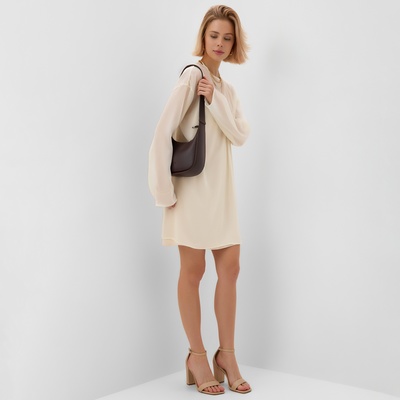 Платье женское с подкладом MINAKU: Casual Collection, белое, размер 42