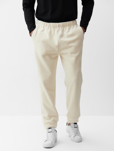 Брюки флисовые мужские спортивные MINAKU: Fleece Soft, размер 44, бежевые