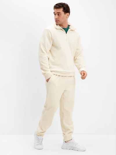 Брюки флисовые мужские спортивные MINAKU: Fleece Soft, размер 54, бежевые