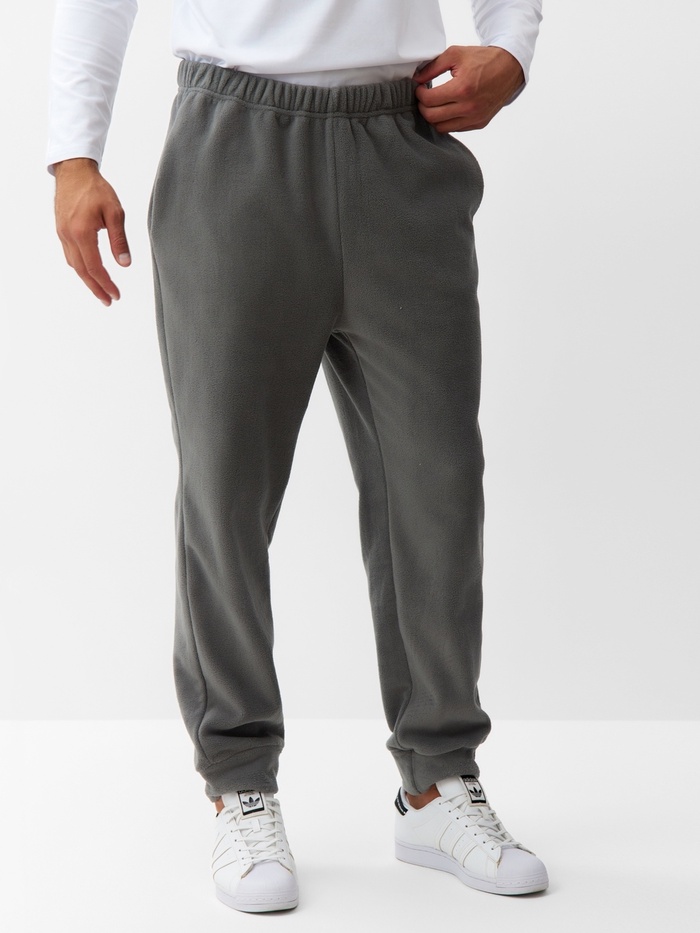 Брюки флисовые мужские спортивные MINAKU: Fleece Soft, размер 46, графитовые - Фото 1