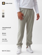Брюки флисовые мужские спортивные MINAKU: Fleece Soft, размер 48, серые - Фото 1