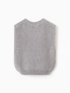 Жилет вязаный Крошка Я, рост 86-92 см, серый - Фото 6