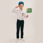 Набор военного «Сильный солдат» голубой берет, размер 54, значок, флажок - Фото 4