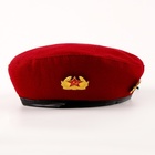 Набор военного «Сильный солдат» красный берет, размер 52 - 54, значок, флажок - Фото 6