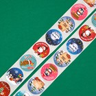 Наклейки новогодние в рулоне «Весёлый новый год», 500 шт., 2.5×2.5 см - Фото 3