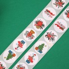 Наклейки новогодние в рулоне «Ёлочки», 500 шт., 2.5×2.5 см - Фото 3