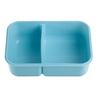 Ланч бокс с отделениями для еды, контейнер для еды, 1.1 л, 21.5 х 7.6 х 15 см, голубой - фото 25370181