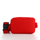 Сумка детская поясная на молнии, красная - Фото 3