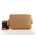 Сумка детская поясная на молнии, бежевая - Фото 3