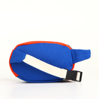 Сумка детская поясная на молнии, наружный карман, синяя, красная - Фото 3