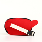 Сумка детская поясная на молнии, наружный карман, красная, чёрная - Фото 3