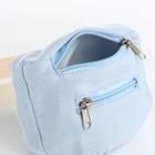 Сумка детская поясная на молнии, наружный карман, голубая - Фото 4