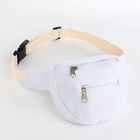 Сумка детская поясная на молнии, наружный карман, белая - Фото 3