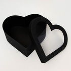 Набор подарочных коробок с окном 3 в 1 сердца L:28.5×26.3×13 M:26×24×11.5 S:23.5×21.5×10 см - Фото 6