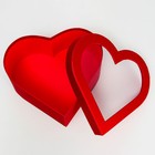 Набор подарочных коробок с окном 3 в 1 сердца L:28.5×26.3×13 M:26×24×11.5 S:23.5×21.5×10 см - Фото 5