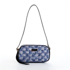Сумка женская кросс-боди на молнии, 20.5×6.5×11.5 см, в клетку, синяя - Фото 4