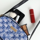 Сумка женская кросс-боди на молнии, 20.5×6.5×11.5 см, в клетку, синяя - Фото 12