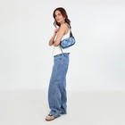 Сумка женская кросс-боди на молнии, 20.5×6.5×11.5 см, синяя - Фото 11