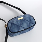 Сумка женская кросс-боди на молнии, 20.5×6.5×11.5 см, синяя - Фото 9